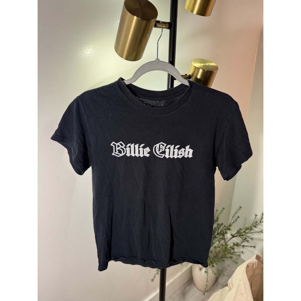 Billie Eilish band tee collectors black and white album art y2k